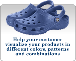 Help them visualize your products in different colors, patterns and combinations